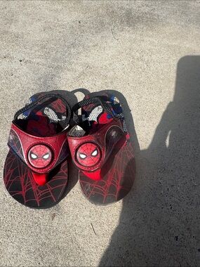Marvel Spider-Man Red and Black Kids Flip-Flops